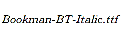 Bookman-BT-Italic