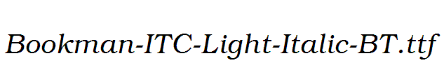 Bookman-ITC-Light-Italic-BT