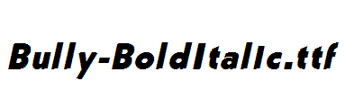 Bully-BoldItalic