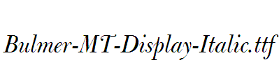 Bulmer-MT-Display-Italic