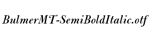 BulmerMT-SemiBoldItalic