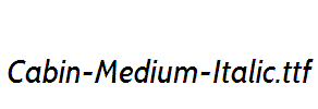 Cabin-Medium-Italic