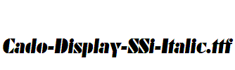 Cado-Display-SSi-Italic