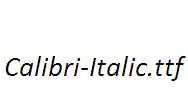 Calibri-Italic