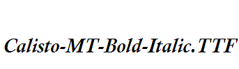 Calisto-MT-Bold-Italic