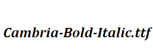 Cambria-Bold-Italic