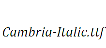 Cambria-Italic