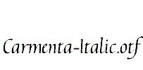 Carmenta-Italic