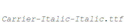 Carrier-Italic-Italic