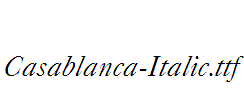 Casablanca-Italic