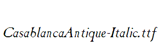 CasablancaAntique-Italic