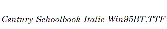 Century-Schoolbook-Italic-Win95BT