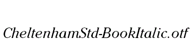 CheltenhamStd-BookItalic