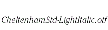 CheltenhamStd-LightItalic