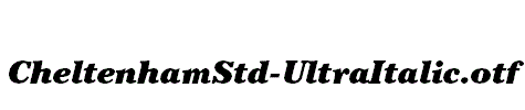 CheltenhamStd-UltraItalic