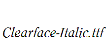 Clearface-Italic