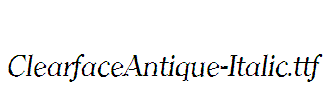 ClearfaceAntique-Italic