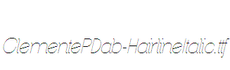 ClementePDab-HairlineItalic