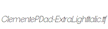 ClementePDad-ExtraLightItalic