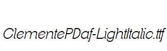 ClementePDaf-LightItalic