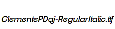 ClementePDaj-RegularItalic