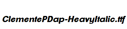 ClementePDap-HeavyItalic