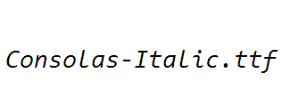 Consolas-Italic