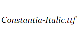 Constantia-Italic