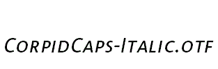 CorpidCaps-Italic