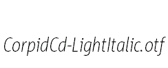 CorpidCd-LightItalic