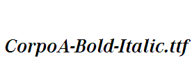 CorpoA-Bold-Italic