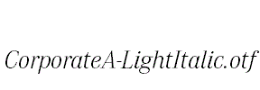 CorporateA-LightItalic