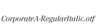 CorporateA-RegularItalic