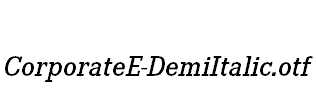 CorporateE-DemiItalic