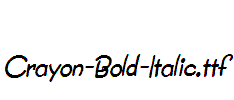 Crayon-Bold-Italic