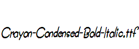 Crayon-Condensed-Bold-Italic