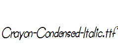 Crayon-Condensed-Italic