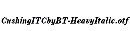 CushingITCbyBT-HeavyItalic