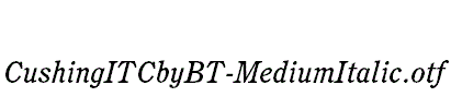 CushingITCbyBT-MediumItalic