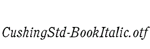 CushingStd-BookItalic