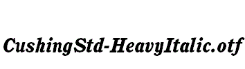 CushingStd-HeavyItalic