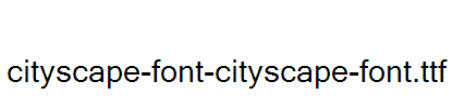 cityscape-font-cityscape-font