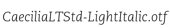CaeciliaLTStd-LightItalic