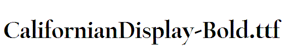 CalifornianDisplay-Bold