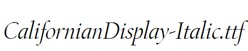 CalifornianDisplay-Italic