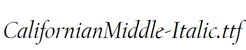CalifornianMiddle-Italic