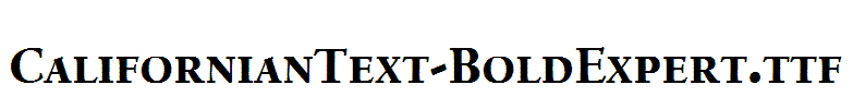 CalifornianText-BoldExpert