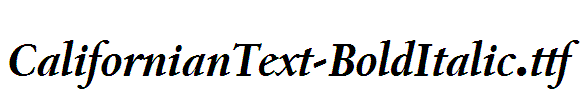 CalifornianText-BoldItalic