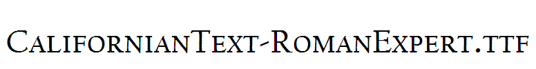 CalifornianText-RomanExpert