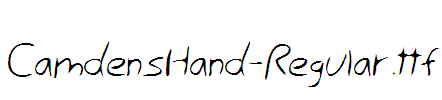 CamdensHand-Regular